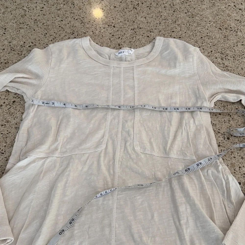 Wilt Cream Long Sleeve Top